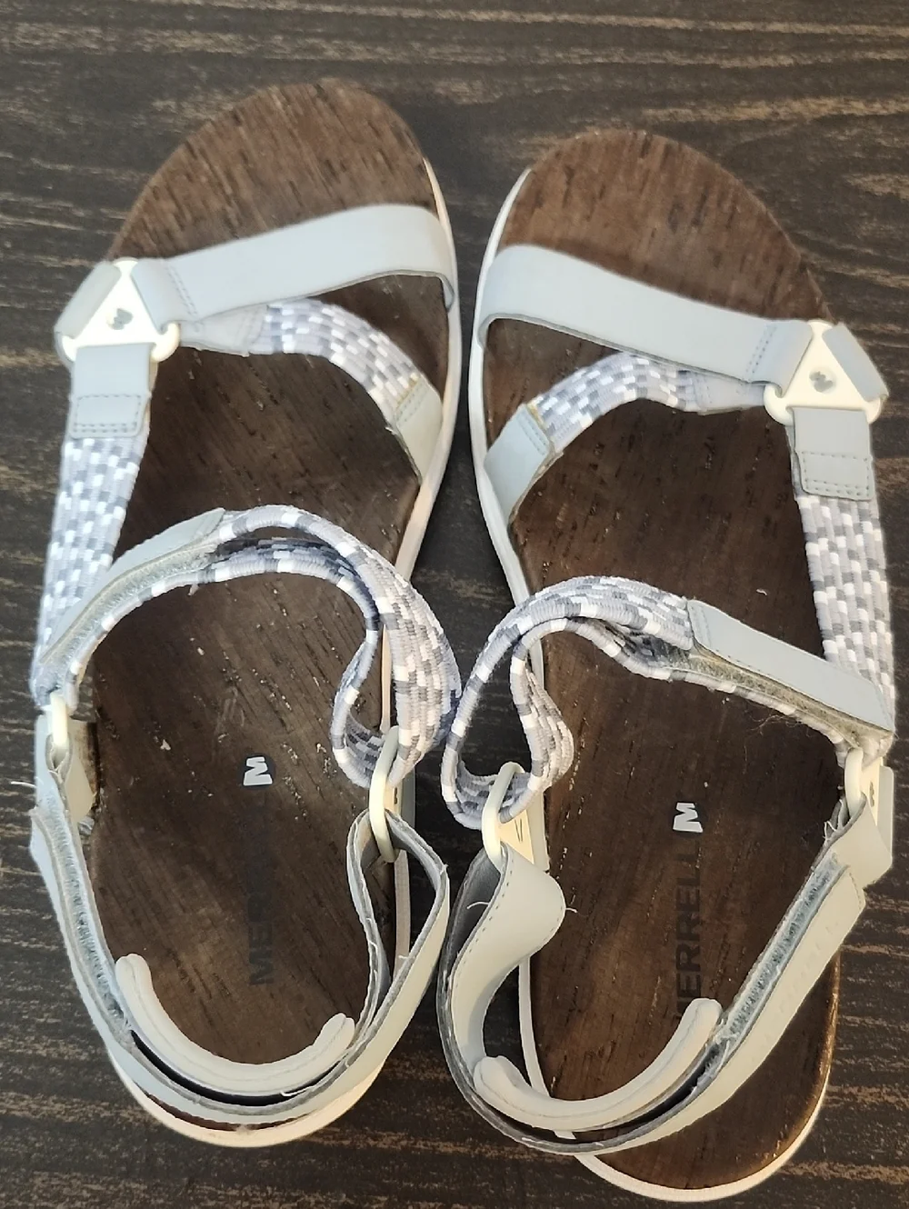 Merrell Around Town Sunvue Woven Sandals Size 11 Gray